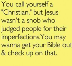 Call yourself Christian.....hmm