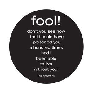 inspired living - Card: Fool! Don't you see now... - Cleopatra VII, $2 ...