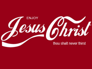 JESUS CHRIST christian religious shirt, coca cola design size S