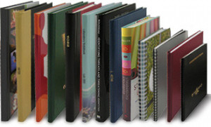 custom blank and printed books in various bindings and covers