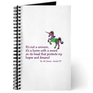 Scrubs Unicorn Quotes Journal