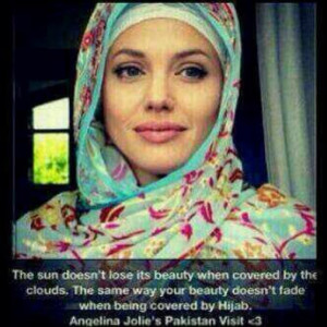 angelina jolie support world hijab day subhanallah she look so ...
