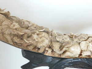 Carved Ivory Relief Tusk