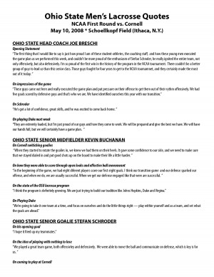 Ohio State Men's Lacrosse Quotes by rockstarhigh