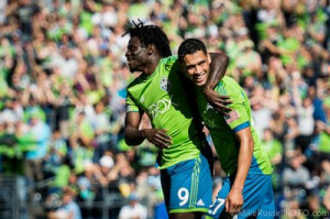 ... it is powered by Obafemi Martins , Clint Dempsey and Lamar Neagle
