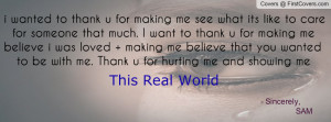 Thank you For Hurting ME Profile Facebook Covers