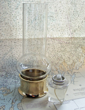 brass hurricane table lamp