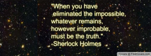 Sherlock quote Profile Facebook Covers