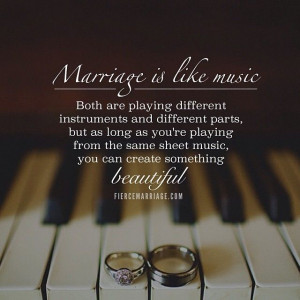 Marriage is like music! fiercemarriage.com