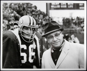 Sideline photo of Ray Nitschke and Vince Lombardi,greatest coach ever ...