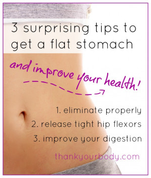 Want to get a flat stomach and be healthier? Learn three surprising ...