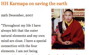Can the Karmapa turn Buddhism Green?
