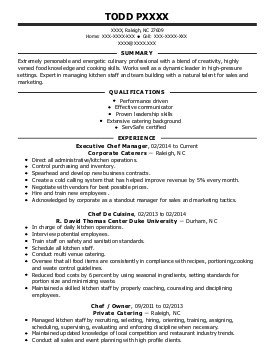 Todd P. -Chefs and Sommeliers Resume - Raleigh, North Carolina