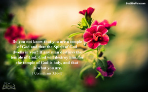 for the temple of God is holy, and that is what you - 1 Corinthians ...