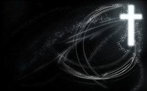 Christian Graphic: Glowing White Cross Papel de Parede Imagem