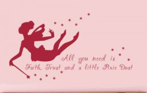 Fairy Quote All You Need is Faith Trust and a little Pixie Dust Girls ...