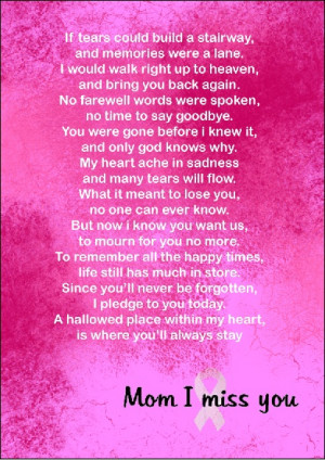 Missing You Mom Quotes Death Missing You Mom Quotes Miss