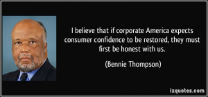 believe that if corporate America expects consumer confidence to be ...