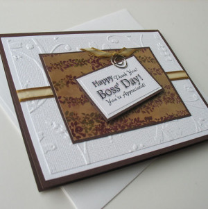 Boss' Day Greeting Card: Handmade Blank Note Card - Caramelicious