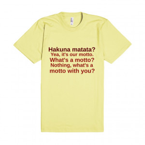 Hakuna Matata Lion King Quote Tee Time Baby Skreened T Shirts