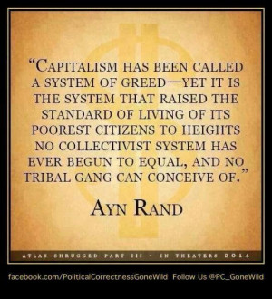 Capitalism is system of greed
