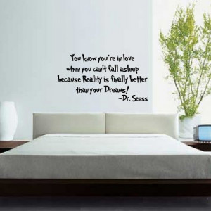 Dr. Seuss Wall Decal \You Know You\re In Love...\ Quote