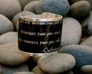 cute cuff bracelet w/ good reminder quote on it!
