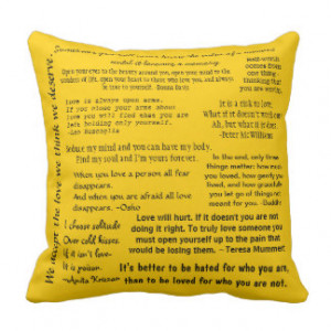 Love Quotes on Pillow - Gold 6.16.14