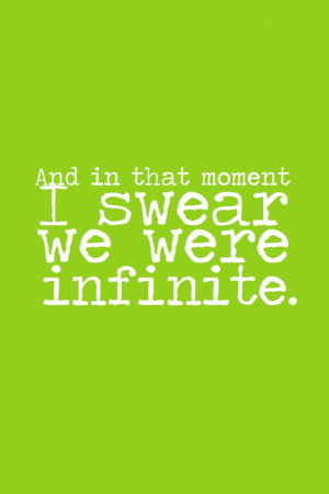 The Perks Of Being A Wallflower Quotes We Are Infinite Infinite by ...