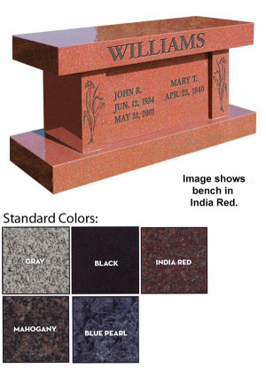 Williams Style Cremation Bench