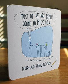 Funny Goodbye Card, A DIY Printable Miss You Card, Going Away Card ...