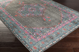 Surya Zahra ZHA 4006 Teal Pink Hand Knotted Best Quality Area Rug