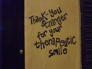 thank-you stranger for your therapeutic smile: London street art: