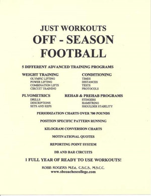 Just Workouts – Football by Robb Rogers