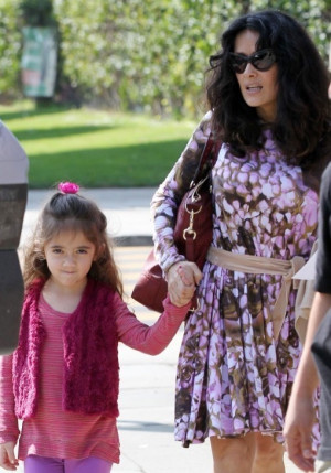 Salma Hayek was pictured taking her daughter Valentina Paloma Pinault ...