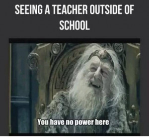 Teacher outside school