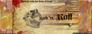 skull rock n roll I love music quote timeline cover