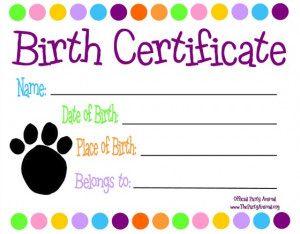 printable stuffed animal birth certificate