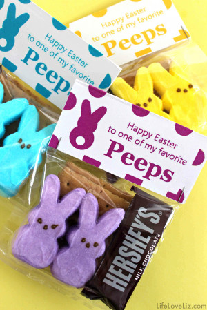 More Peeps Treat Bags Free Printables for Easter