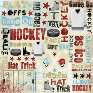 Home / Scrapbooking / Paper / I Love Hockey Collage