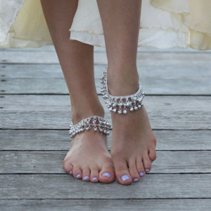Silver Indian Wedding Anklet. Charming silver bells. Style: Sahara ...