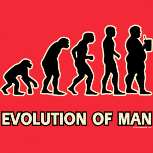 Evolution of Man Funny Drinking T-Shirt From T-Shirt-Giant.com