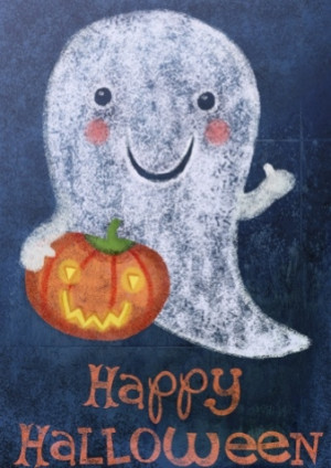 Happy Halloween Cute Little Ghost