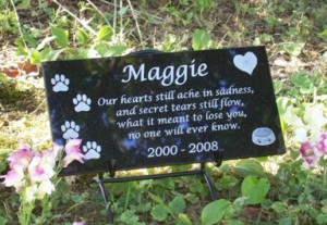 Pet Memorial - Custom Granite Dog Memorial