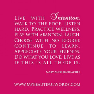 Live With Intention...