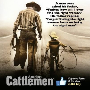 Focus on being the right man.