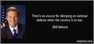 There's no excuse for skimping on national defense when the country is ...