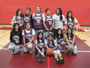 Photo of girls' basketball team