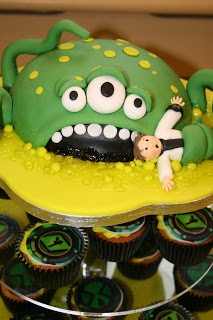 Ben 10 inspired slime monster cake, 8