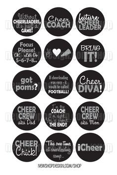 Cheerleading Sayings Vol 1 Digital Collage Sheet Inch Circle wallpaper ...
